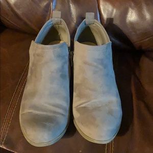 Torrid booties in taupe